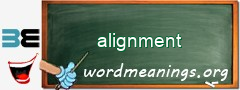 WordMeaning blackboard for alignment